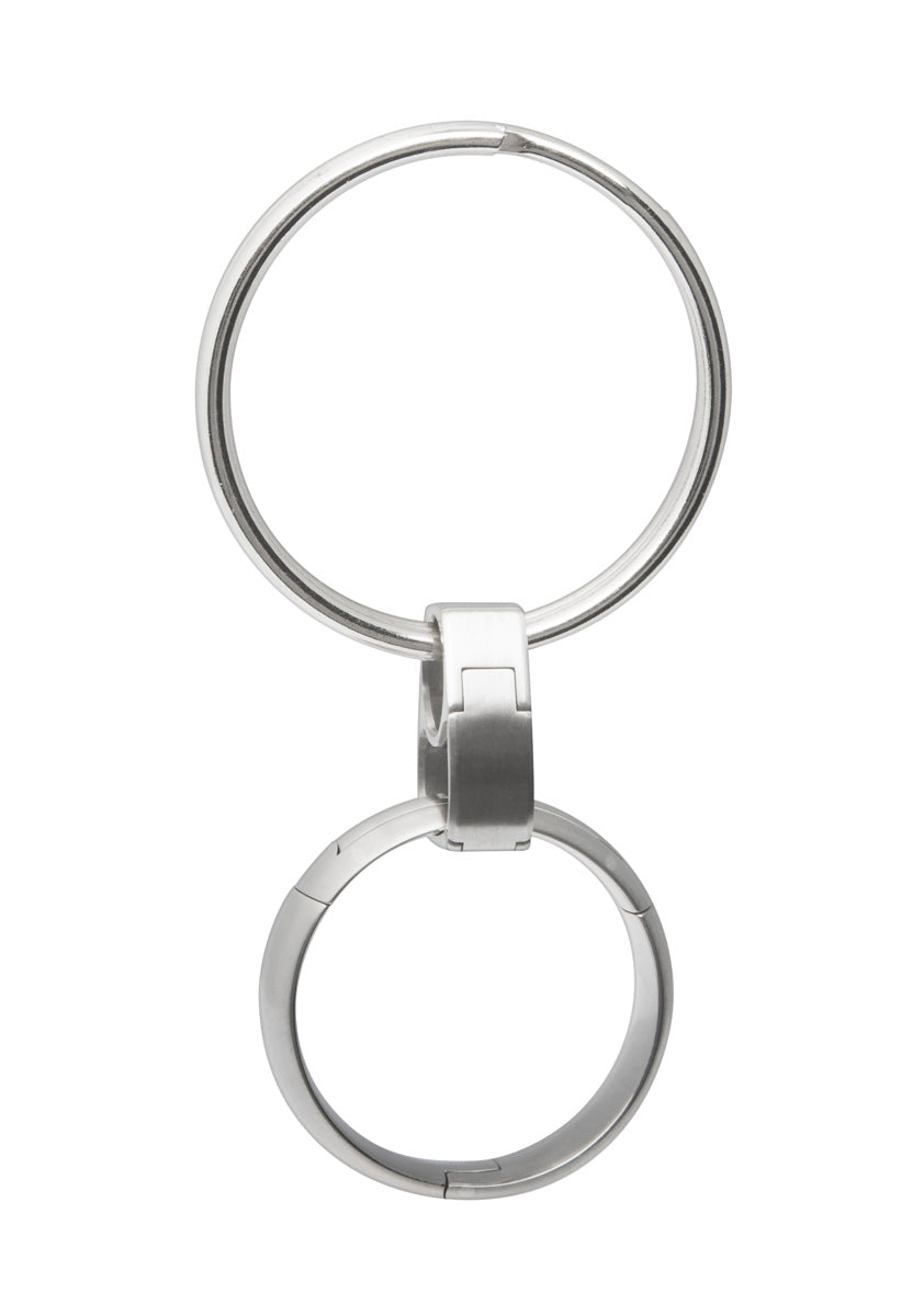 pinch operated Key-Ring Clip ring holder, U.S. made, Titanium and stainless steel