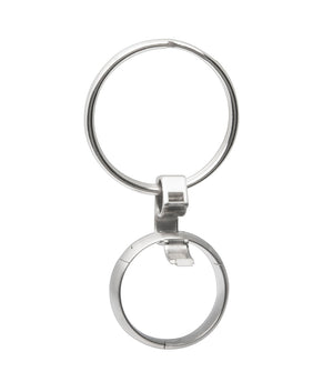 pinch operated Key-Ring Clip ring holder, U.S. made, Titanium and stainless steel